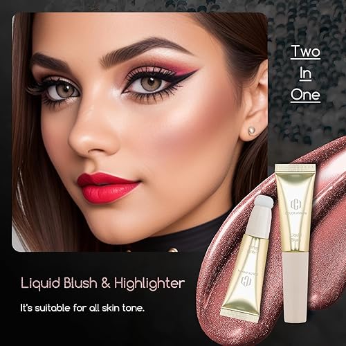 Miniatura 5 de Color Nymph Kits de maquillaje para niñas con bolsa de lentejuelas, juego de regalo de maquillaje que incluye paleta de sombra de ojos de 9 colores,