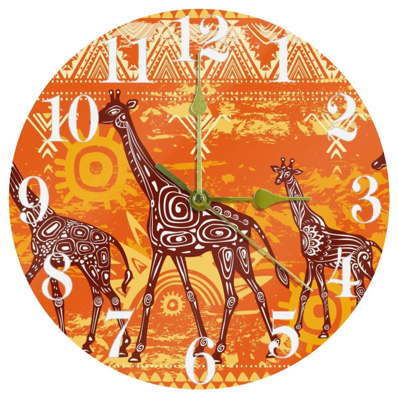 Horloge murale quartz silencieuse ronde à piles pour lire l'heure sans bruit