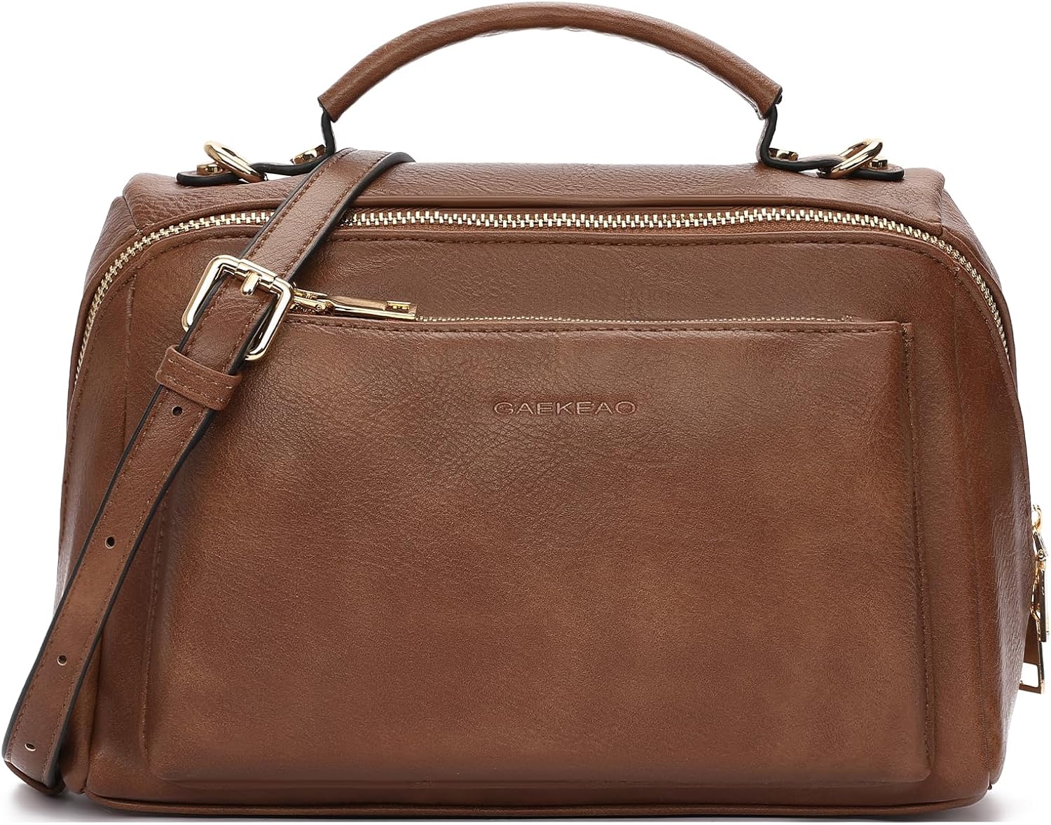 GAEKEAO Crossbody Bags for Women Vegan Leather Top Handle Purse Multi-Pocket Shoulder Bag Satchel Handbag with Strap