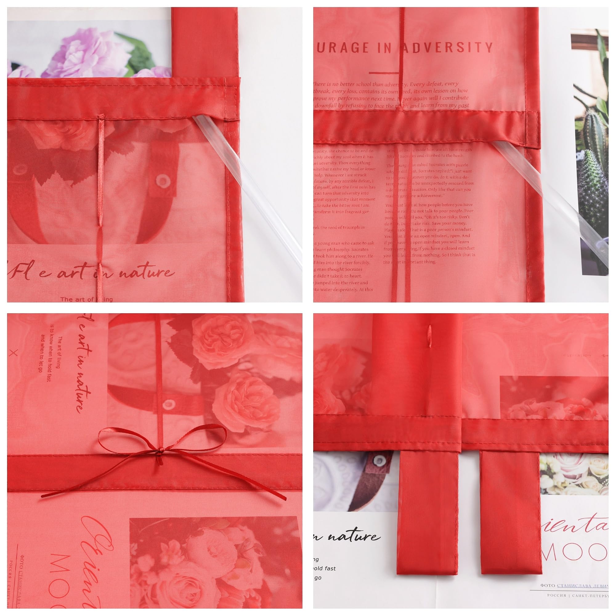 Tenda Voile Trasparente Per Cucina - 100% Poliestere, Passanti, 120x155 Cm, Bianco Puro