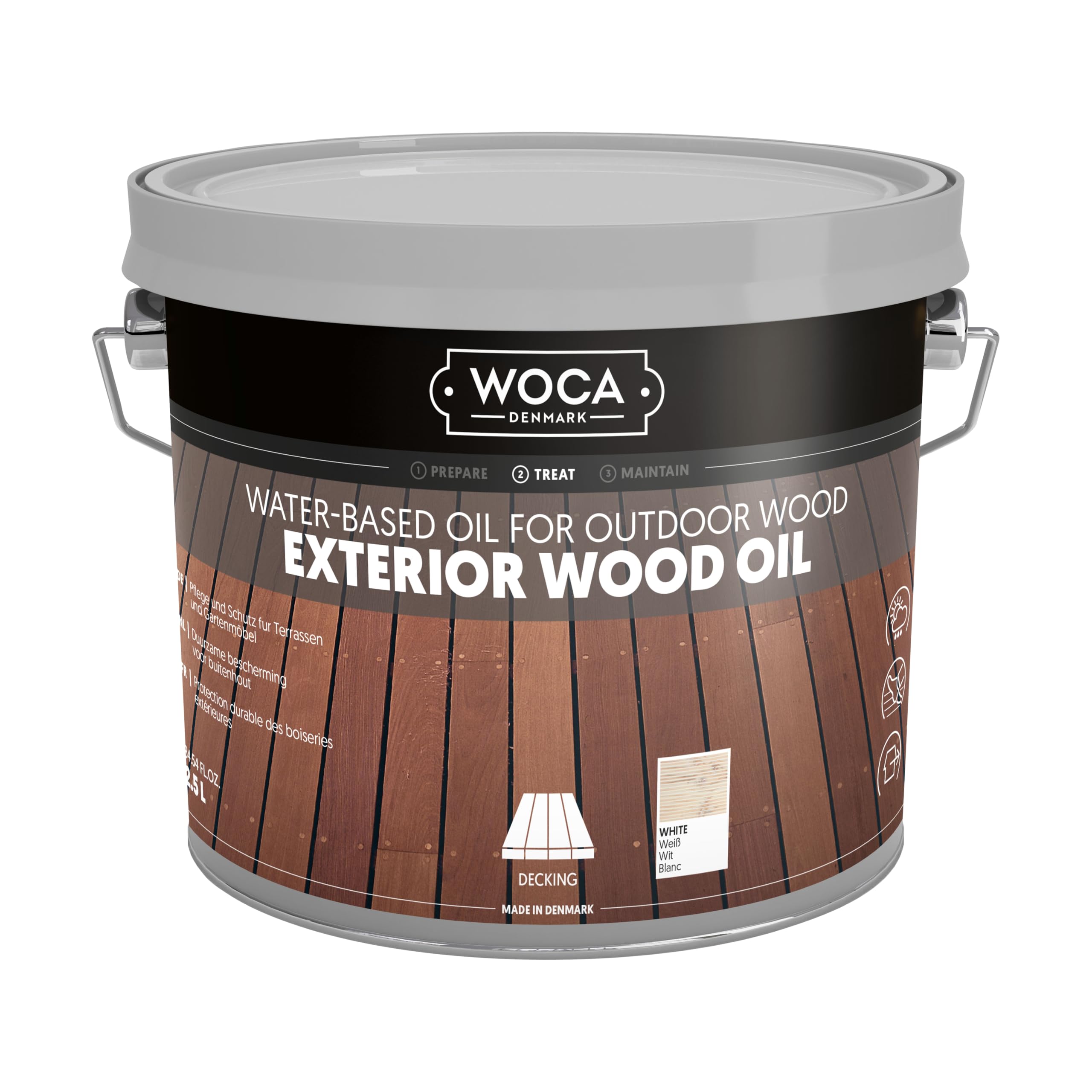 WOCA Olej zewnętrzny 617965A, biały, 2,5 l