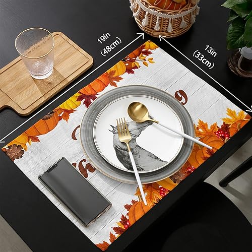 Miniatura 15 de Camino de mesa de Acción de Gracias de 108 pulgadas de largo para otoño, hojas de arce, hojas de otoño, cosecha, calabaza, caminos antideslizantes