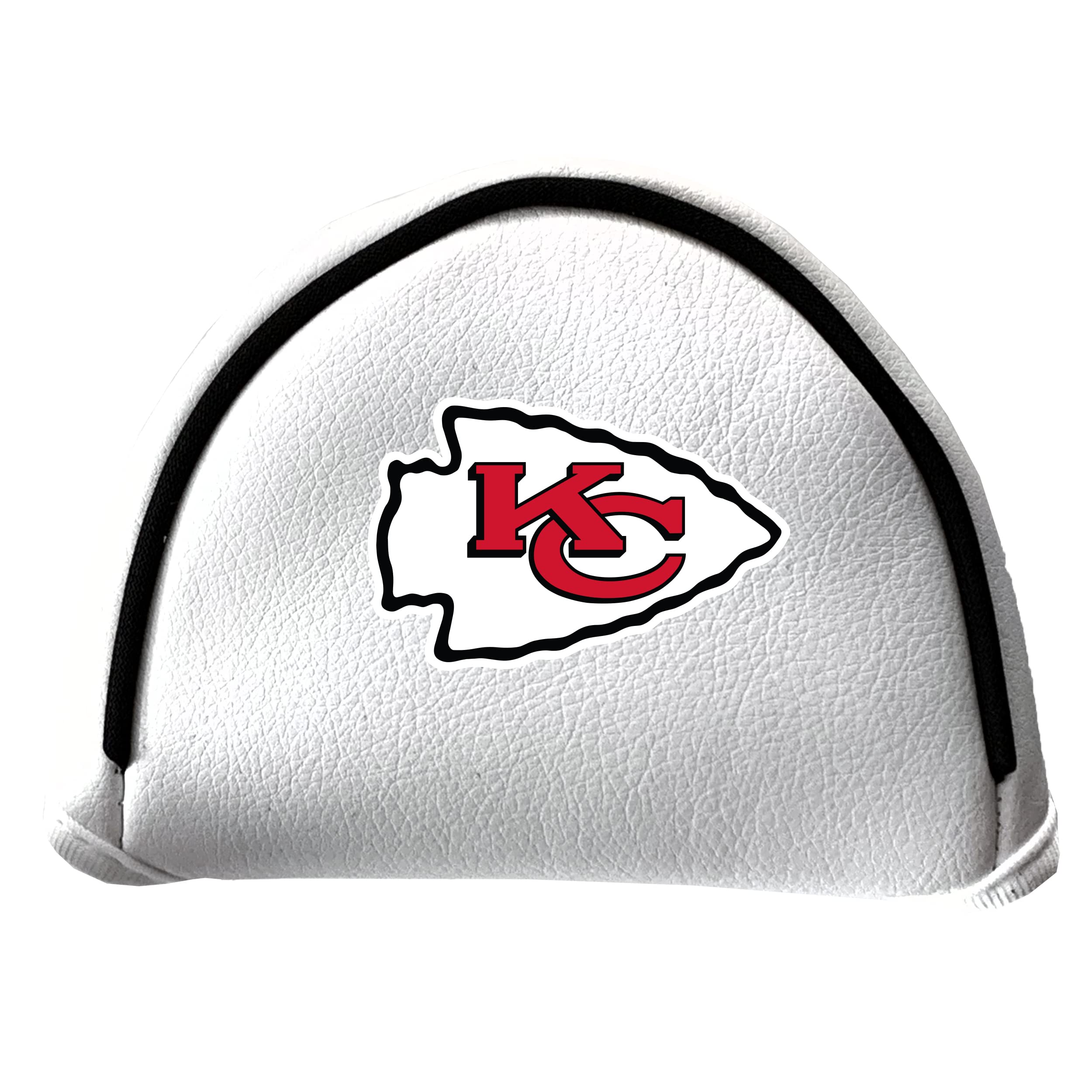 Team Golf NFL Kansas City Chiefs pokrowiec na miotacz - młotek (biały) - nadruk Team Golf NFL Putter Cover - mallet biały, pasuje do większości putterów, łatwo się zakłada i zabezpiecza za pomocą