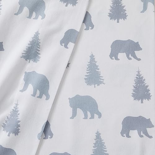 Miniatura 6 de Market & Place Juego de sábanas de franela de 100% algodón turco, 3 piezas, bolsillo profundo, acogedoras sábanas de invierno, doble cepillado para