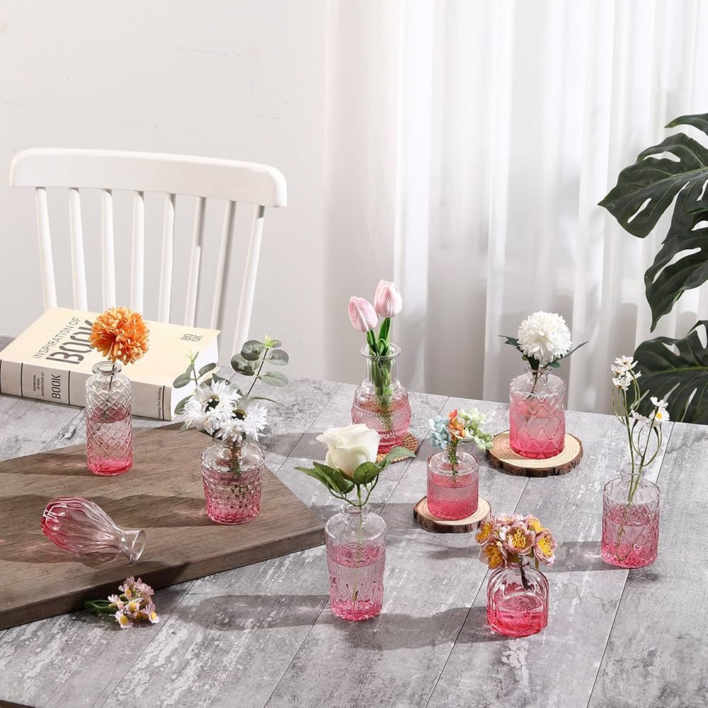 置物 pink bud Artificial pink bud floral stem, 25'' - Décors Véronneau