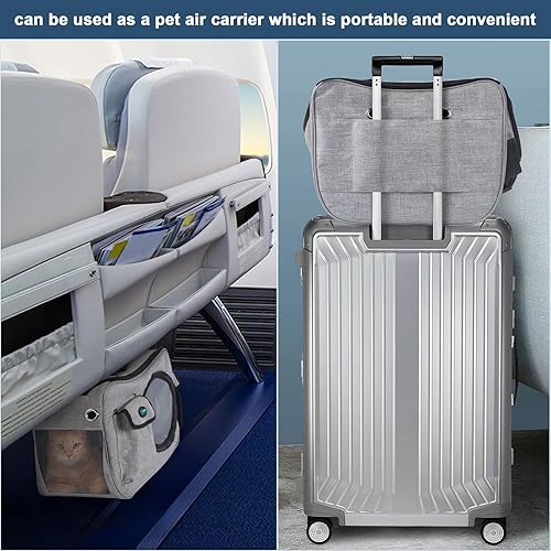 Miniatura 2 de OWNPETS Transportador para mascotas, bolsa de viaje para aerolíneas para mascotas, apta para perros pequeños de 10 a 13 libras, cómodo, ajustable,