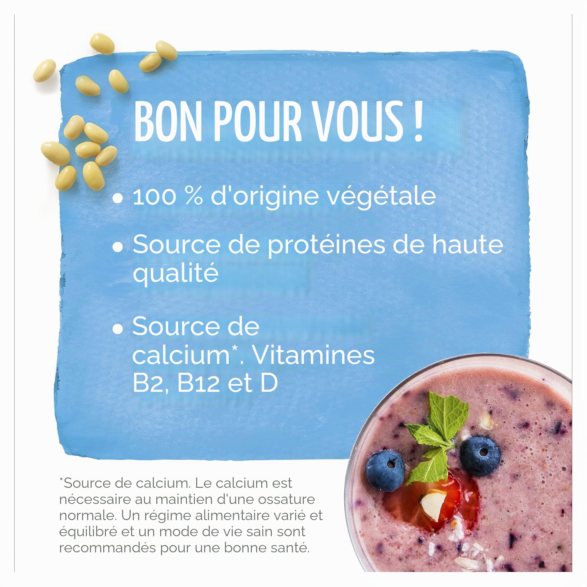 Alpro Boisson longue durée à base de fraises de soja, végétaliennes et sans produits laitiers, 3 x 250 ml