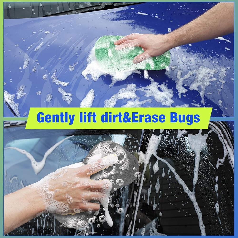 12-Pack Microfiber Car Wash Sponges, Non-Scratch & Absorbent view 4