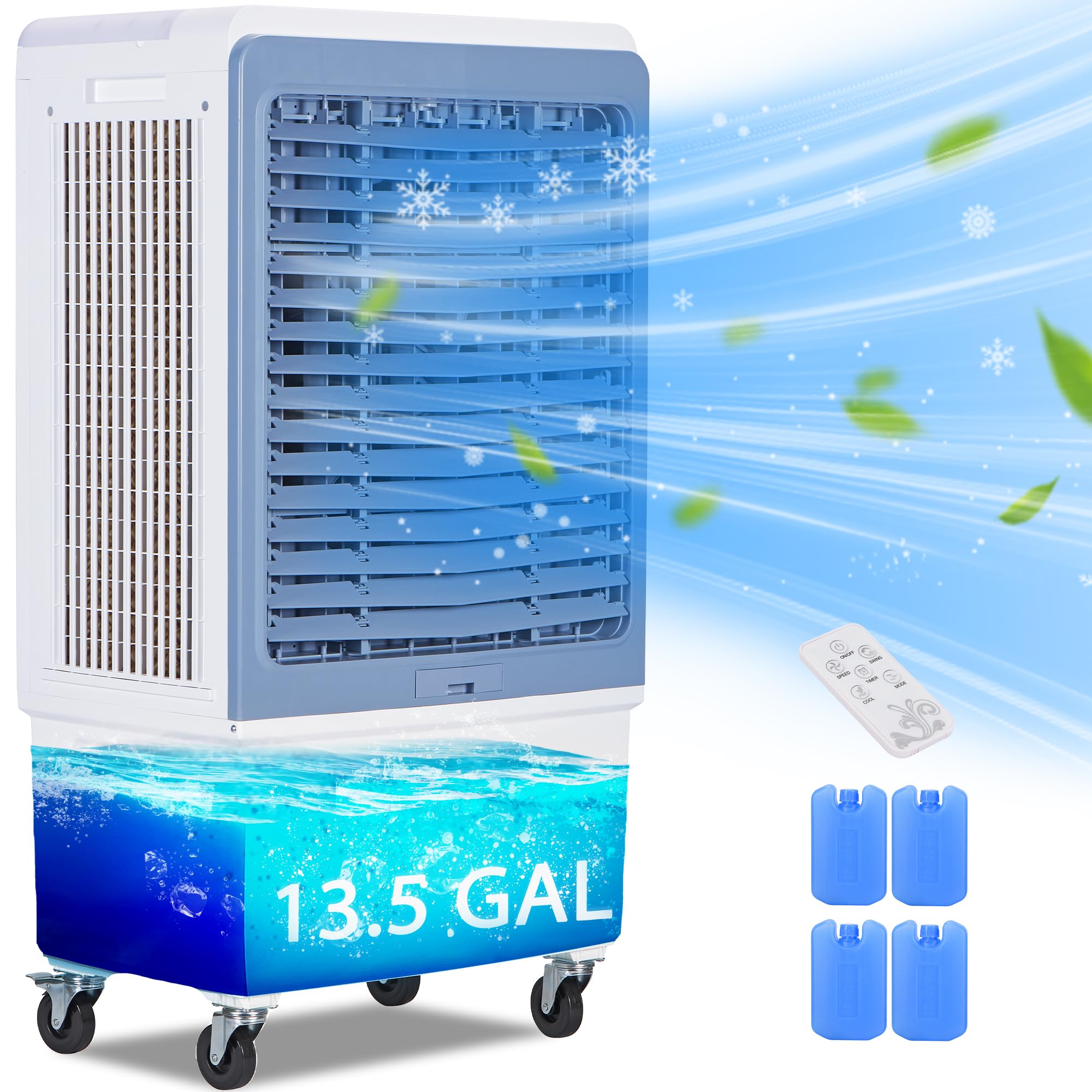 Akires 6000cfm Swamp Cooler 47in Portable Evaporative Air Cooler