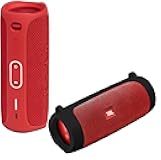 Flip 5 Waterproof Portable Wireless Bluetooth Speaker Bundle with Deluxe CCI Silicone Protective Carrying Sleeve (Red)