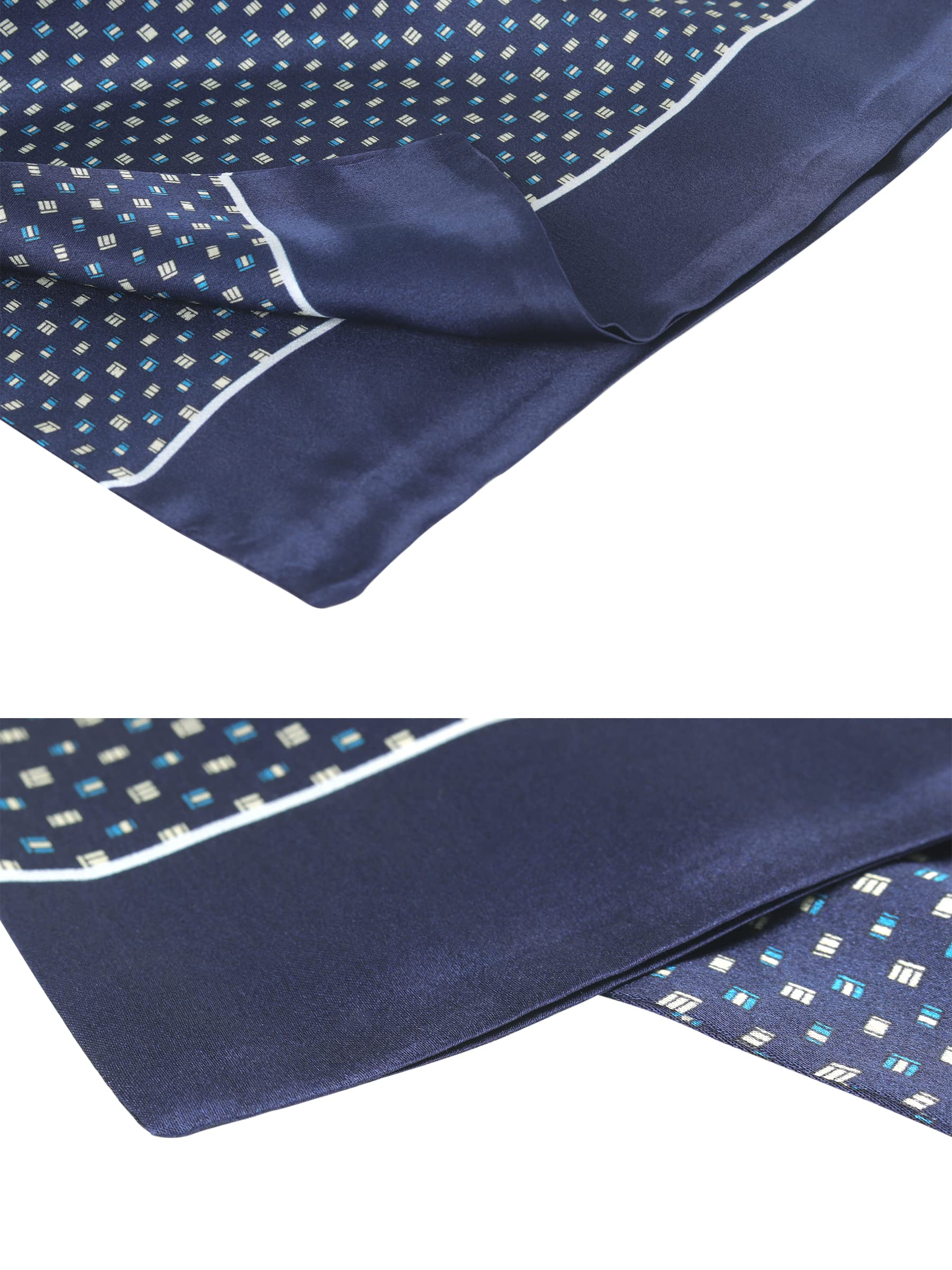 Noble Écharpe en 100% Soie 11 Momme pour Hommes Double Couche Casual Business 155x26cm