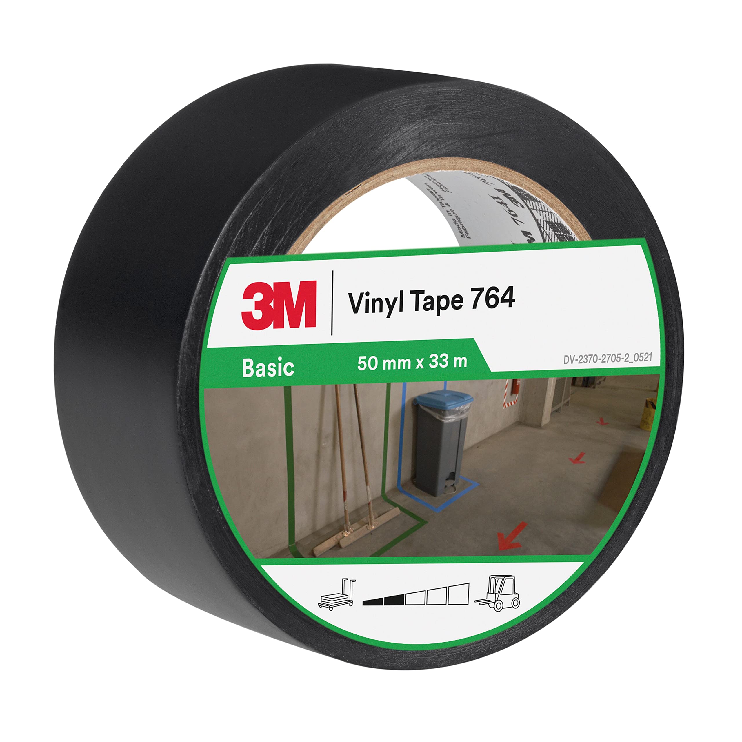 3M Taśma winylowa ogólnego przeznaczenia 764i, 50 mm x 33 m, czarna