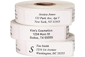 Roll of 500 Personalized White Return Address Labels
