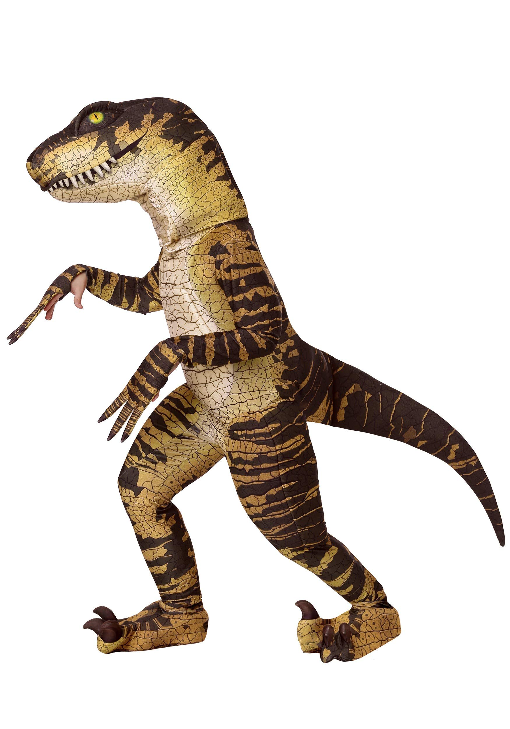 Kids Velociraptor Halloween Costume Dinosaur Raptor Bodysuit With