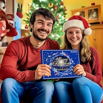 PLUSINNO Fishing Advent Calendar 2026 Adult, 24 Day Fishing Lures Gift | 24 Days Christmas Countdown Advent Calendar Filled with Fishing Lures & Tackle. Christmas Gift for Men, Teens, and Anglers