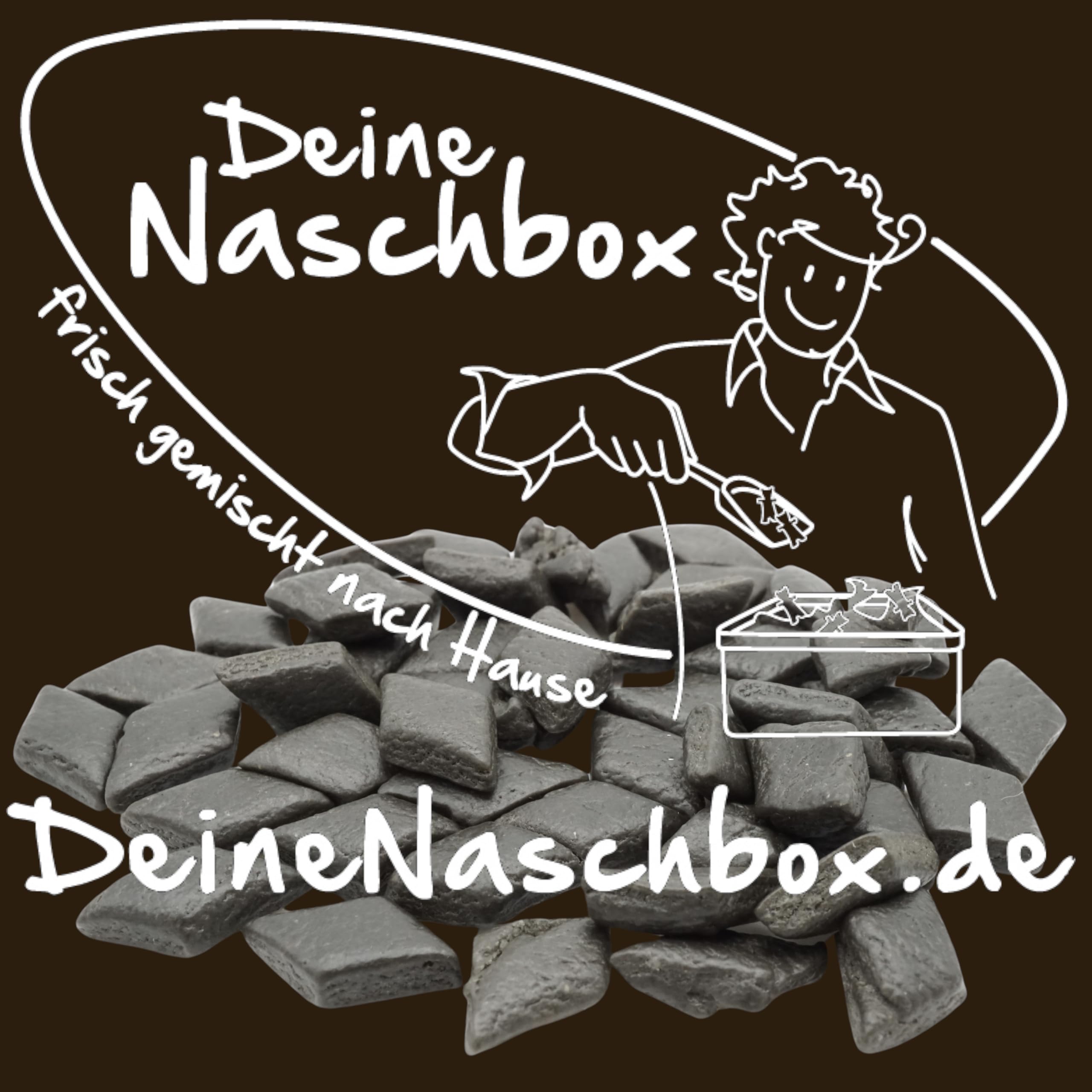 Deine Naschbox | Salmiak Pastillen extra stark | 3kg Mega Pot | XXL Großpackung für Party, Candybar & als Geschenk - Aromatisch würzig - Lakritz