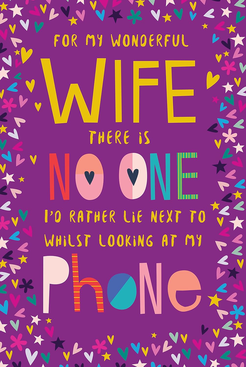 for My Wonderful Wife Birthday Card Humorous Funny Adult with Lovely