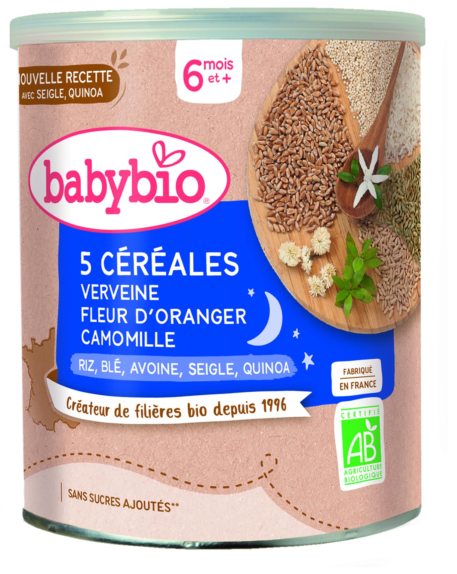 Babybio Tres Cereales Platano 250g