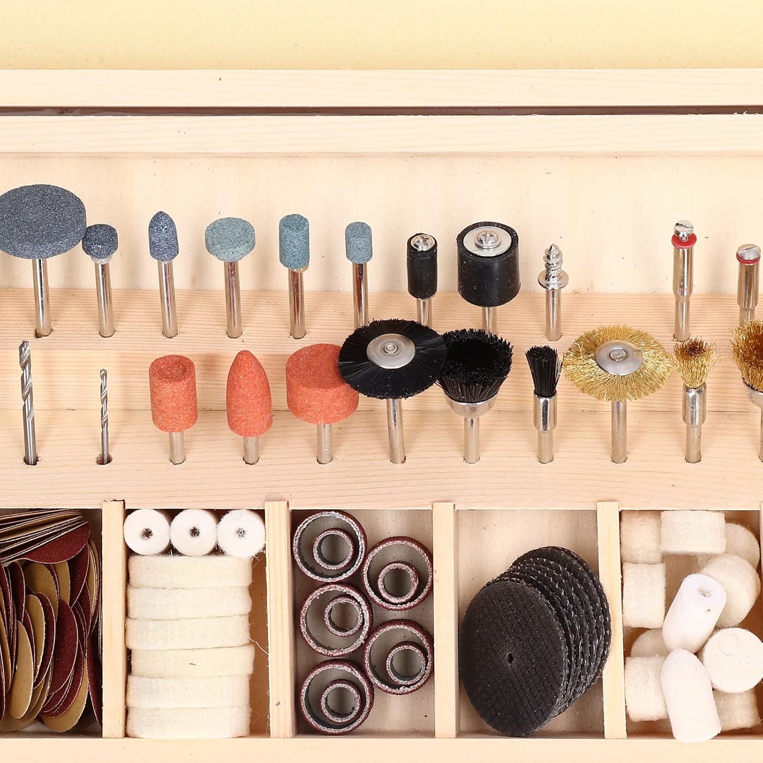 228PCs Rotary Tool Accessory Kit - High Efficiency Sanding Polishing Set with 3mm Shank for Woodworking Carving & Metal Surface Finishing