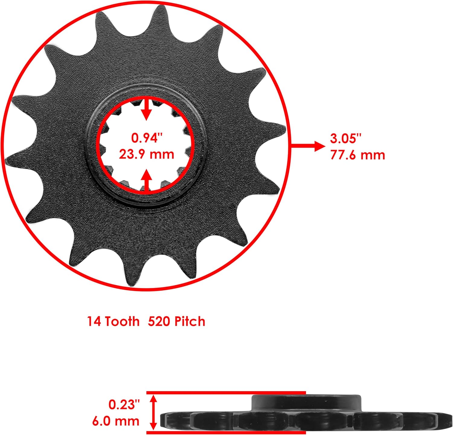Caltric O-Ring Blue Drive Chain & Sprockets Kit Compatible with Kawasaki Ex250J Ex-250J Ninja 250R 2008-2012