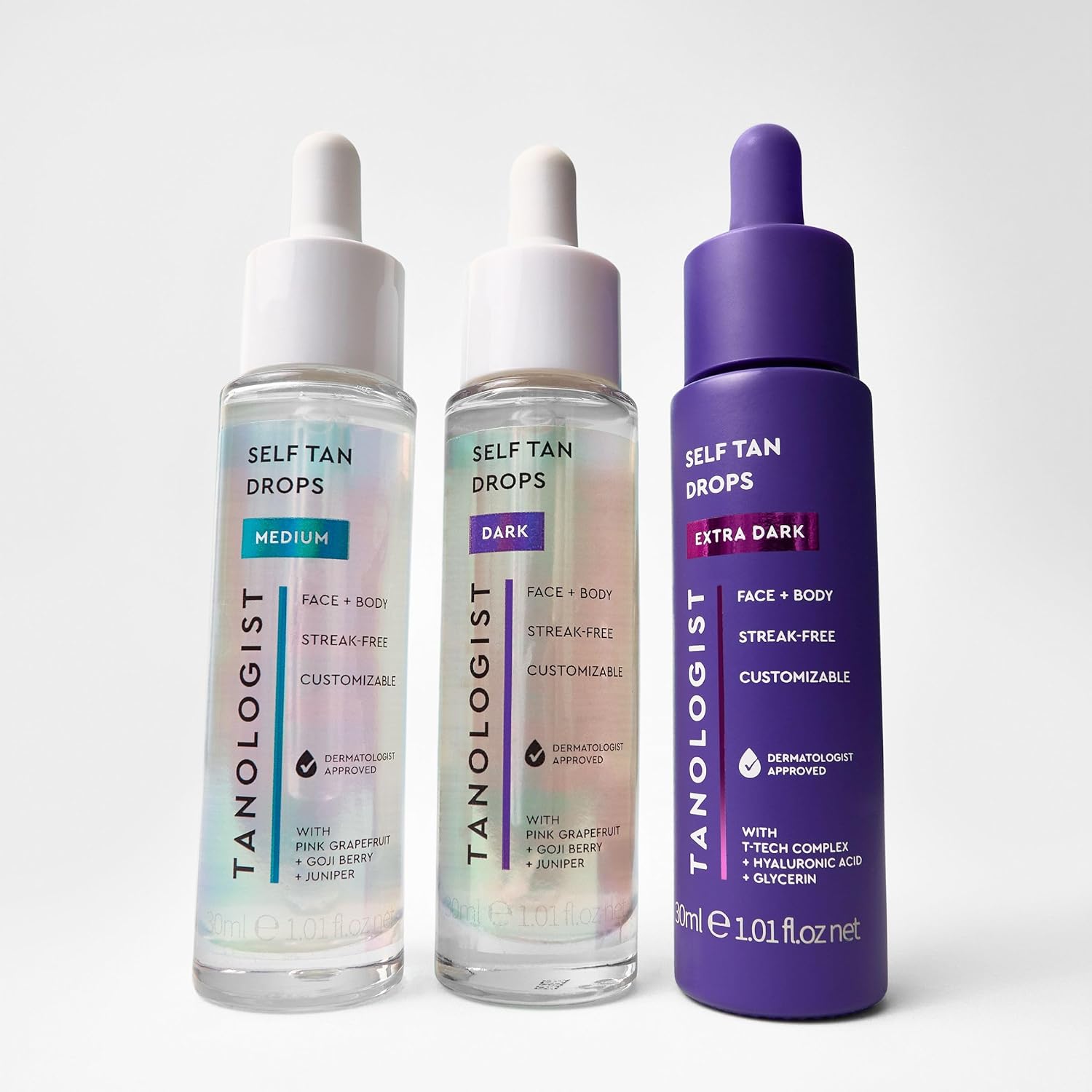 Tanologist Dark Self Tan Drops, Streak-Free Body & Face Tanning Drops, No Fake Tan Smell, For Moisturizer & Lotion, Bronzing Face Tanner, Skincare Ingredients, Vegan, 1.01 fl. oz/30 ml Bottle - Image 9