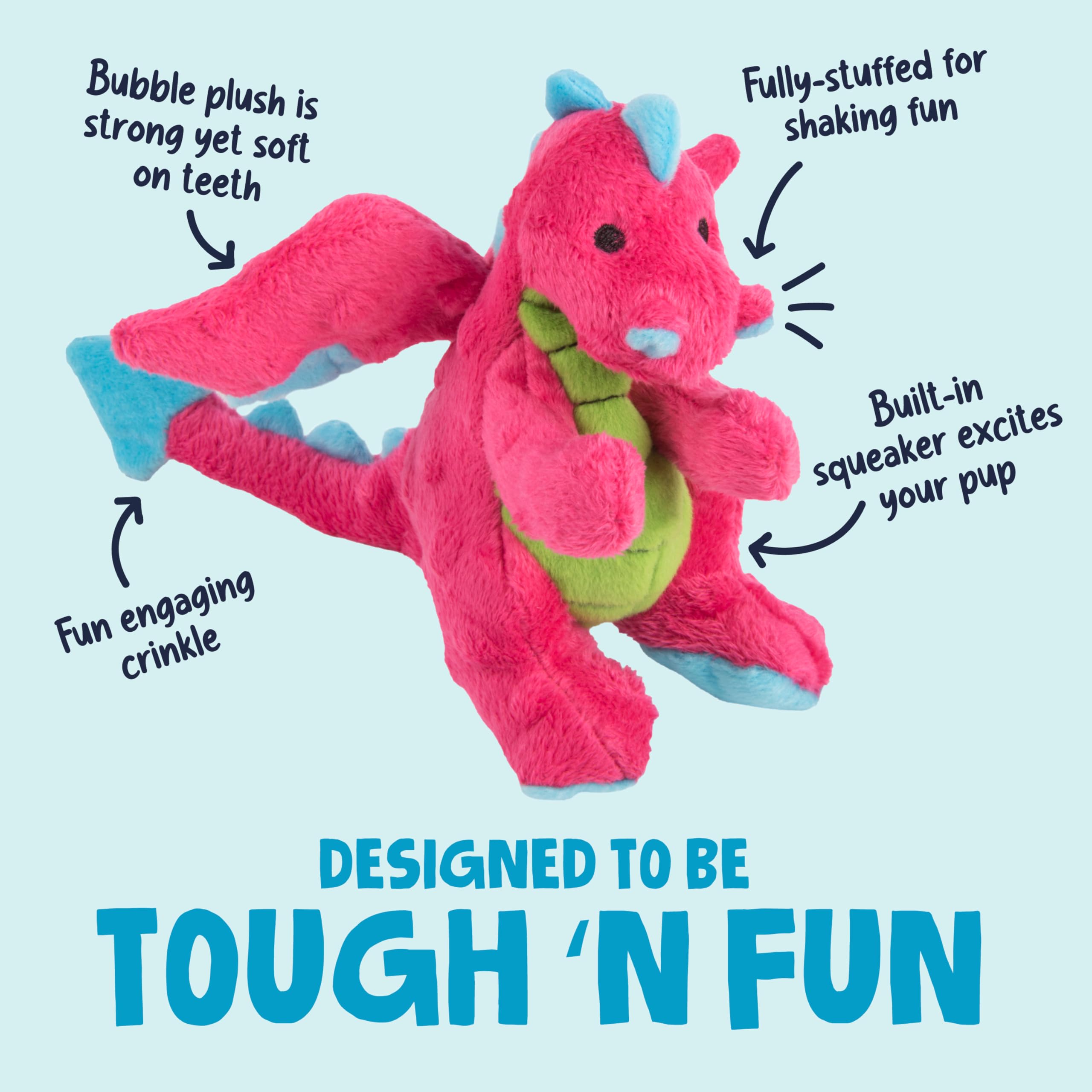 Pet Supplies : Pet Chew Toys : goDog Dragons Squeaky Plush Dog Toy