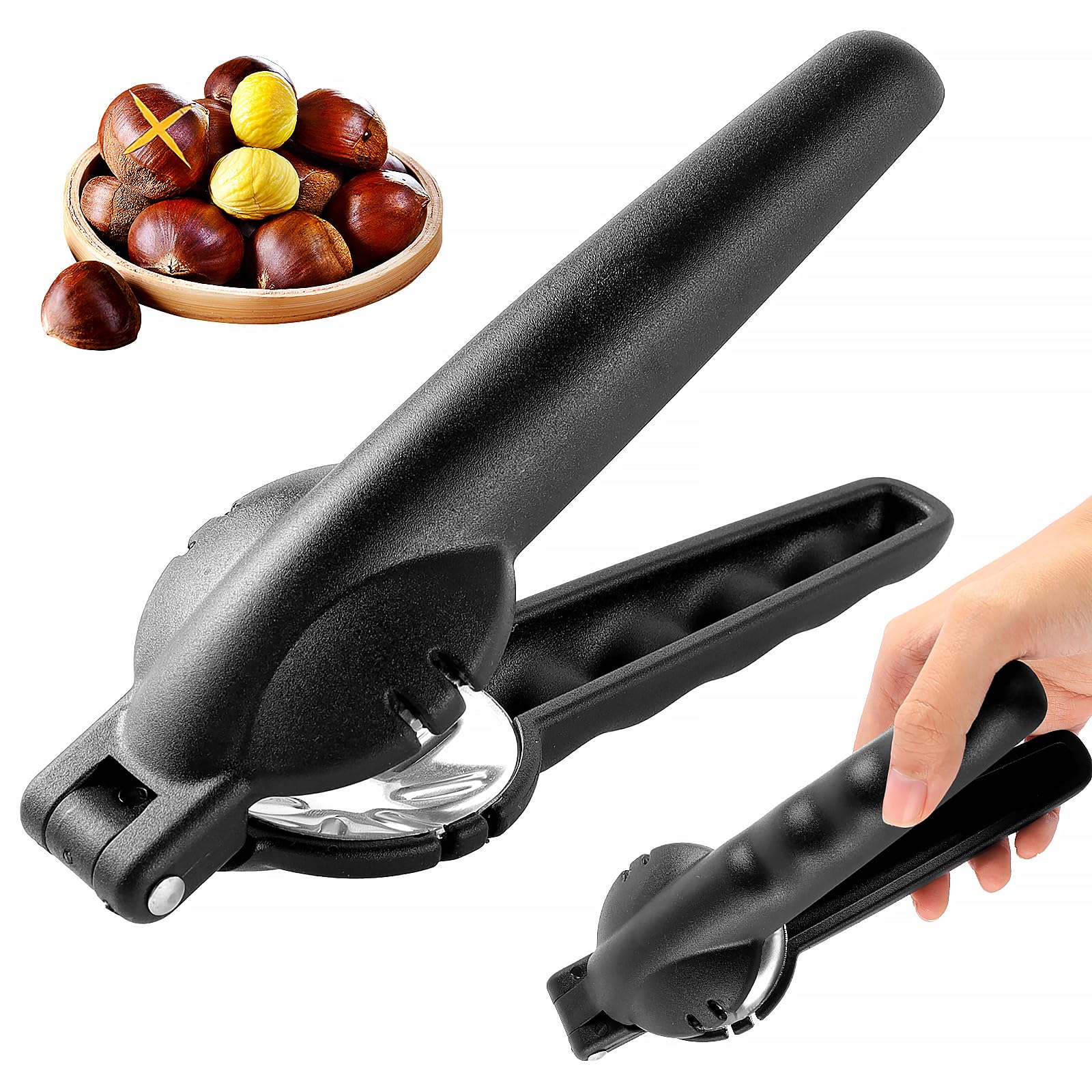 Elfinfi 2 Pièces Pince a Chataigne, Coupe Chataigne Acier Inoxydable, Ouvre Chataigne, Multifonctionnel Pince Chataigne, Ustensiles de Cuisine Ouvreuse de Fruits Secs,pour Noix, Châtaignes, Noisettes Elfinfi 2 Pièces Pince a Chataigne, Coupe Chataigne Acier Inoxydable, Ouvre Chataigne, Multifonctionnel Pince Chataigne, Ustensiles de Cuisine Ouvreuse de Fruits Secs,pour Noix, Châtaignes, Noisettes