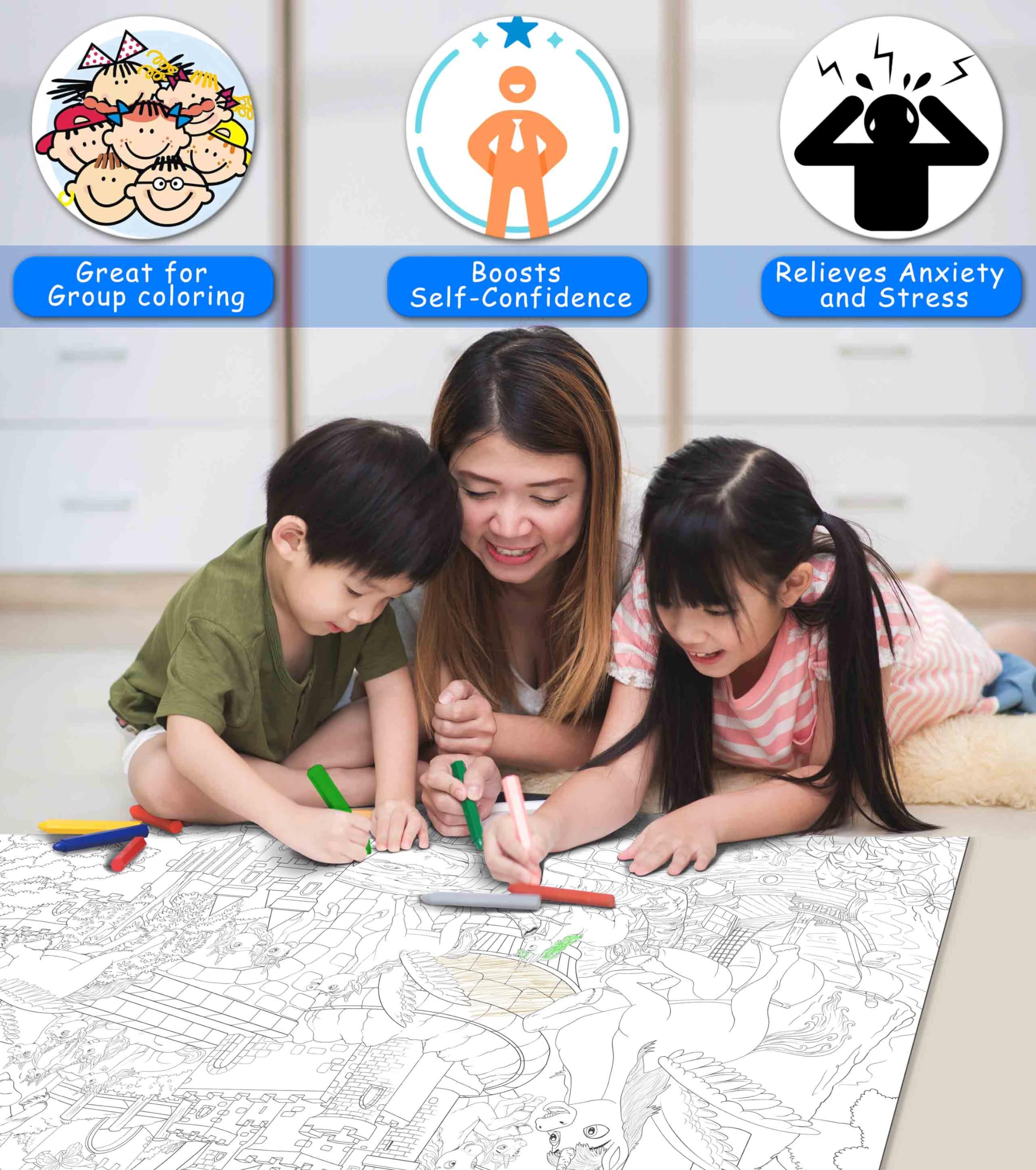 Search & FIND Expedition and Giant Unicorn Colouring Poster | Combo of 1 Activity mat with Pen and 1 Colouring Poster | Mystical Hunt and Color: Giant Unicorn Poster & Expedition Activity Mat 3