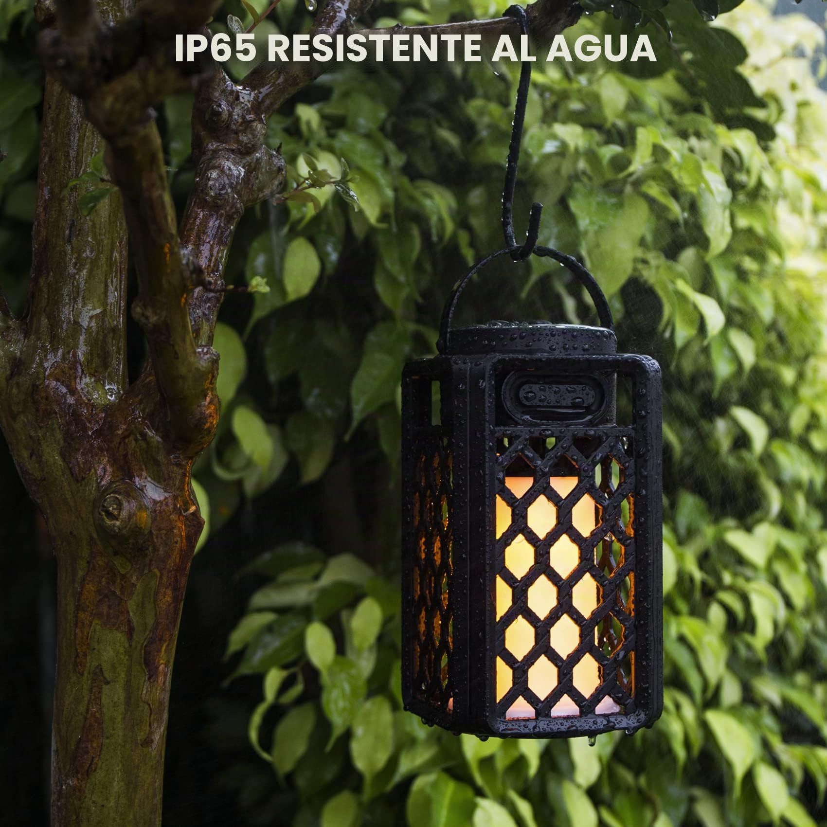 ANERIMST Altavoz Bluetooth para exteriores con atmósfera de llama, altavoz inalámbrico impermeable, accesorios de patio para camping, sonido estéreo de 10 W, regalos para hombres, mujeres, papá