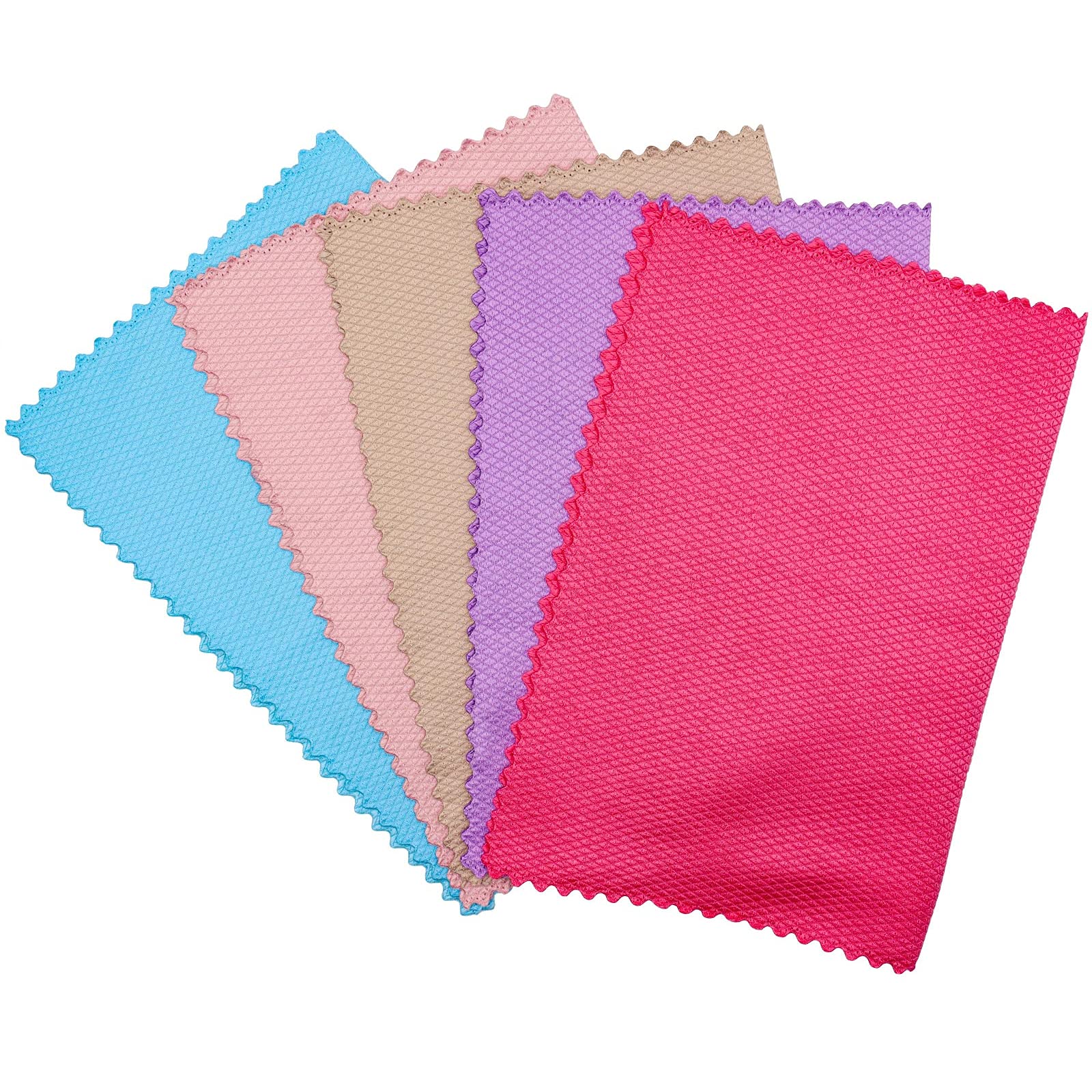 ReaJoysNanoscale Cloth, Easy Clean Cloth Nanoscale Lint Free Fish Scale Microfiber Streak Free Miracle Cleaning Polishing Easycleanco Kitchen Cloth For Home 5 PCS 40 * 30cm
