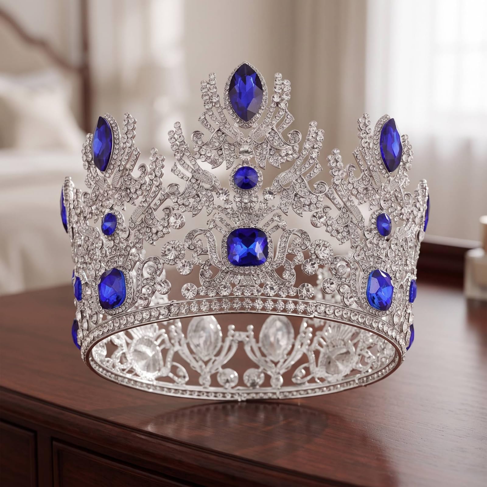 MagiDeal Diadema Ornato in Stile Europeo con Sfaccettati E Bordo Liscio per Cerimonie Solenni E Abbigliamento, Color to 10