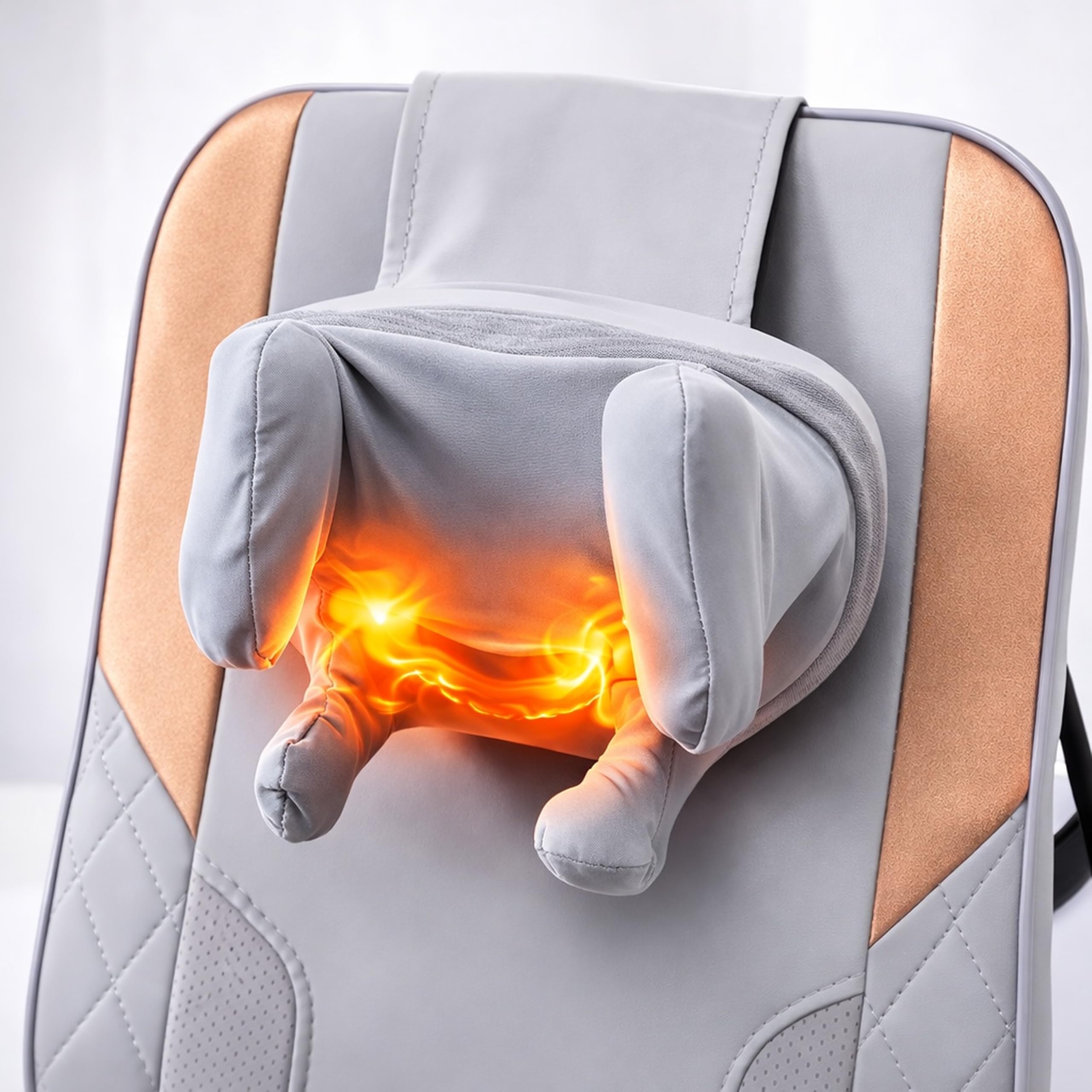 MOCHO® Massagesitzauflage Shiatsu Massagesitz mit Wärmefunktion, 3 Zonen, Rückenmassage, Nackenmassage, Vibrationssitz, Ganzkörper Massagegerät,Massagematte