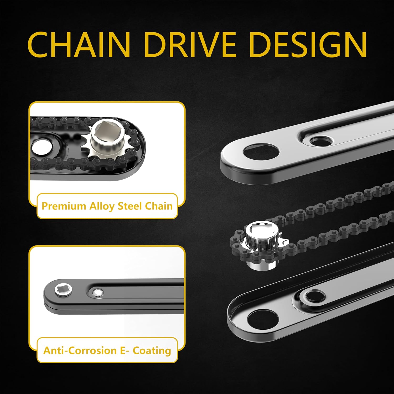 offset extension wrench Impact Ready Socket Wrench Extender Tool with Versatile 1/4", 3/8", and 1/2" Square Drive Adapters, Universal Extensions Wrench for Small Place
