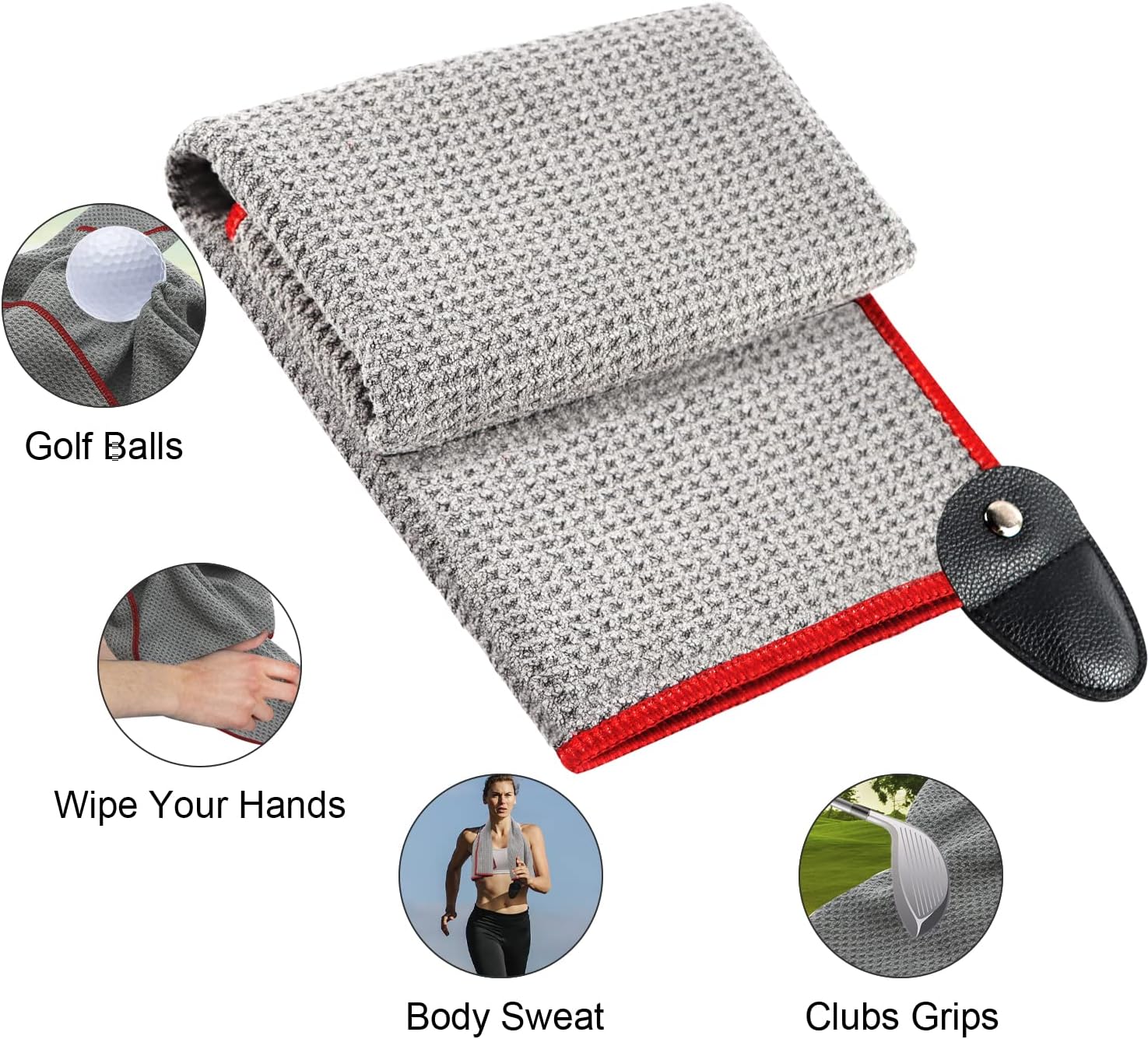 review Magnetic Golf Towel Microfiber Fabric Waffle Pattern Golf Towels for Men Woman Golfer Gifts for Men, Golf Accessories for Men, Industrial Strength Magnet for Strong Hold to Golf Carts or Clubs
