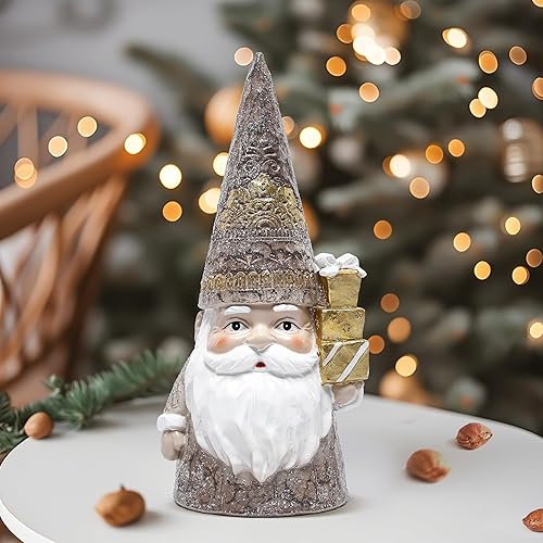 Miniatura 6 de Leekung Estatuas de gnomos para decoraciones de Navidad, figuras de gnomos de Navidad para estante de mesa, chimenea, decoración de mesa, decoración