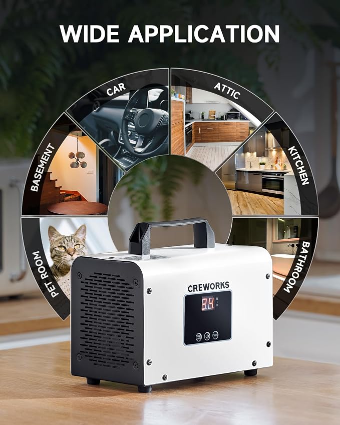 Generator de ozono digital de 38000 mg/h para automóvil y hogar miniatura 8