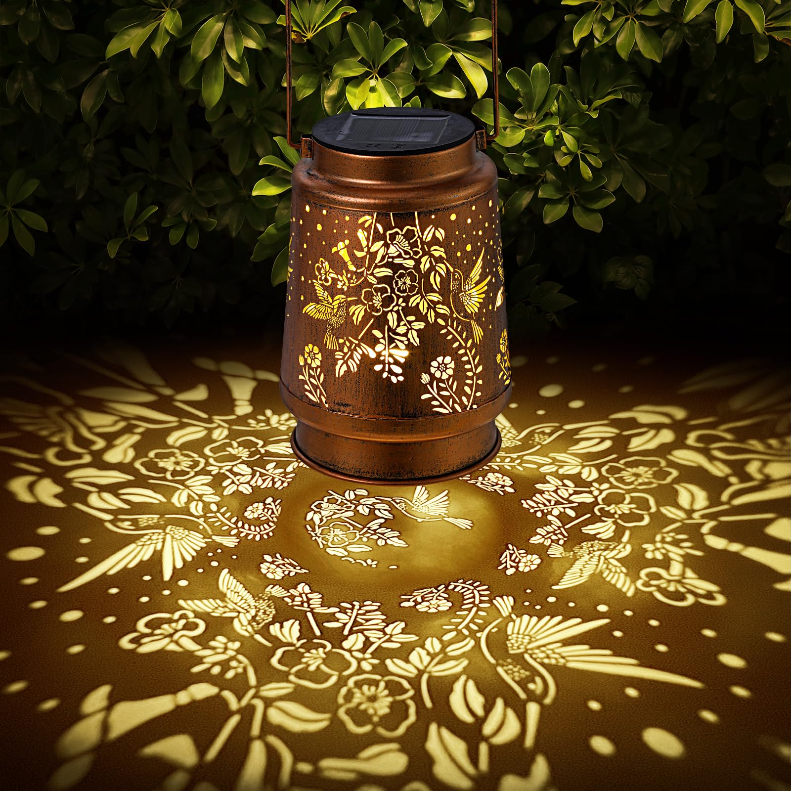 solar lanterns outdoor waterproof hummingbird garden decorations gifts for women gifts for mom grandma birthday gifts hanging solar lanterns outdoor for patio decoration, deck, lawn, passageway