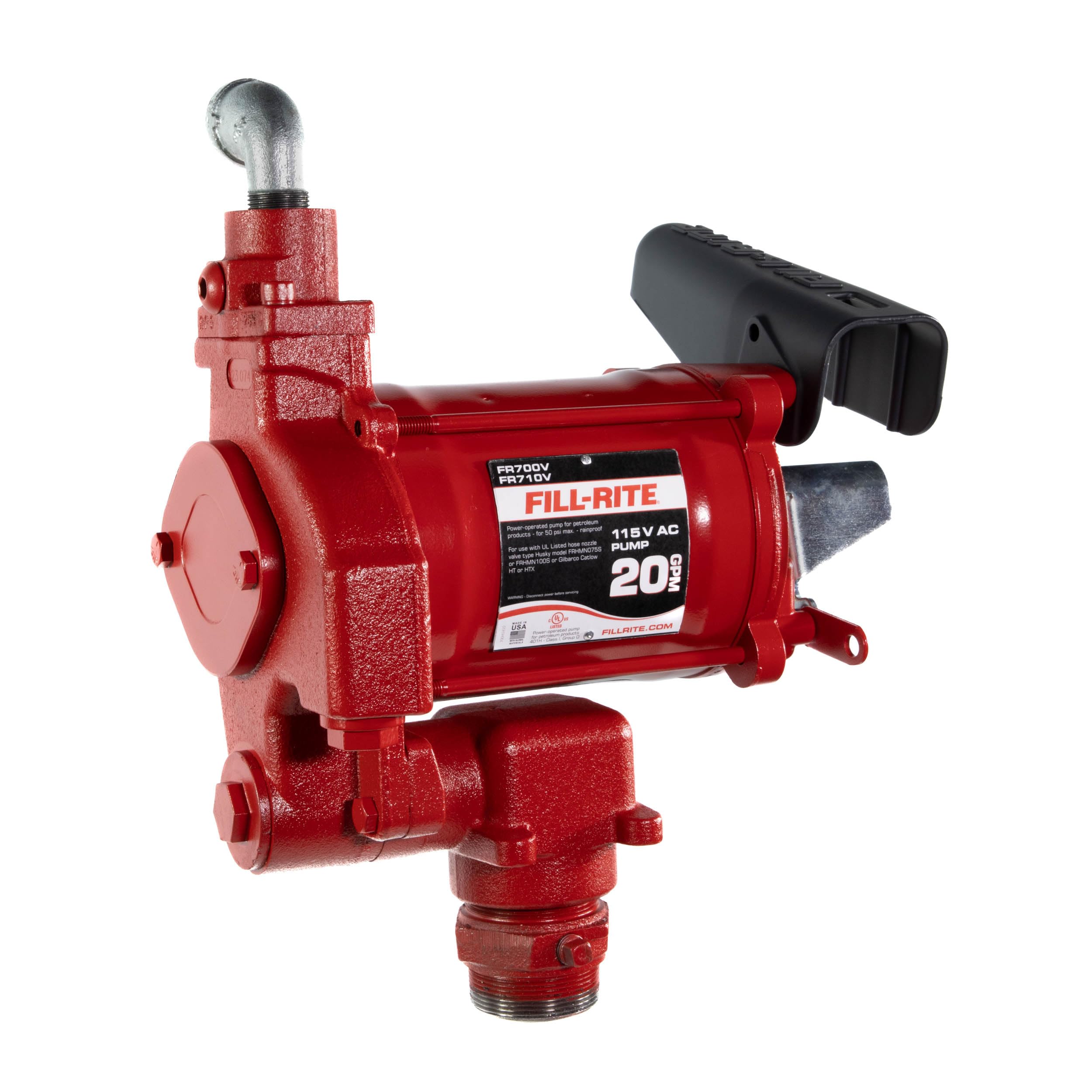 Fill-Rite FR700VN 115V 20 GPM Fuel Transfer Pump (Pump Only Model) | For Gasoline, Diesel, Kerosene, Ethanol Blends, Methanol Blends &amp; Biodiesel up to B20