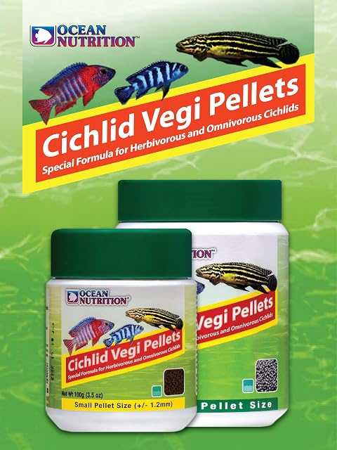 Foto 4 de 8 de Vegi - Pellets para Cichlid, tamaño pequeño, 100 g