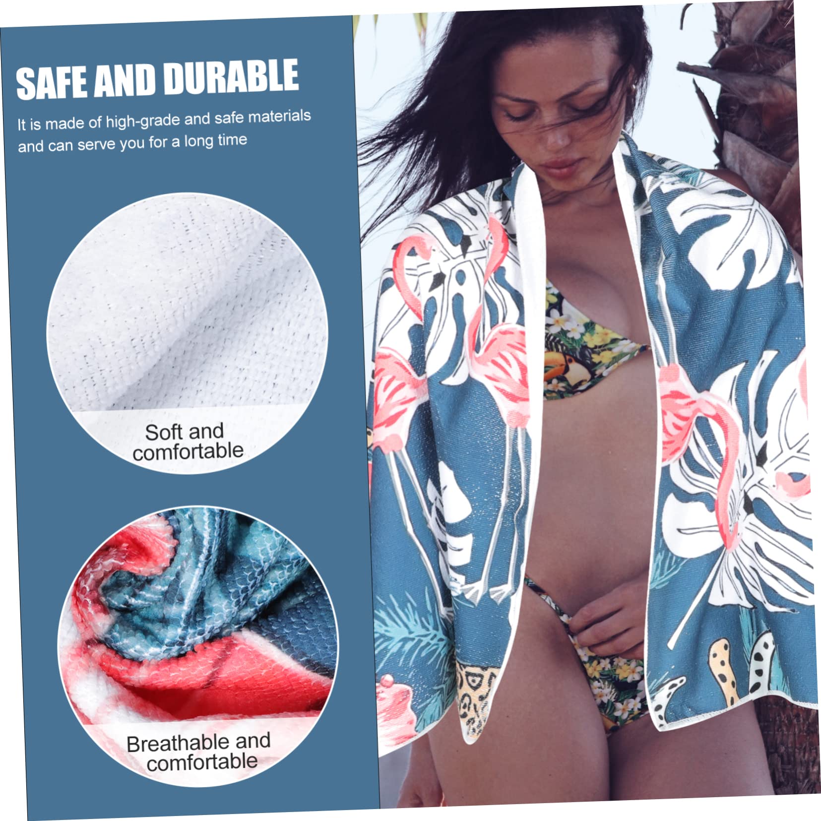 Cabilock Lot De 2 Serviettes De Bain Décoratives en Fibre Idéales pour La Plage La Piscine Ou Le Camping
