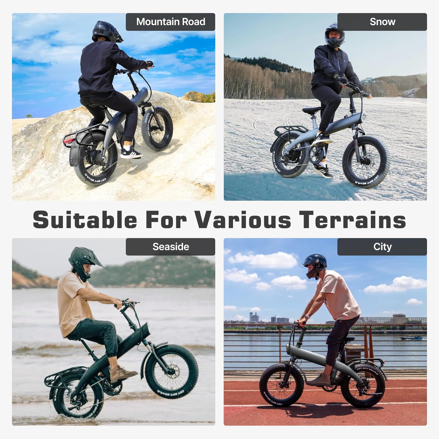 HX Q3 Electric Bike size parameters showing Max Load 150 KG, E-bike Weight 30 KG, Recommended Height 165-185 CM, and dimensions for regular and folded states