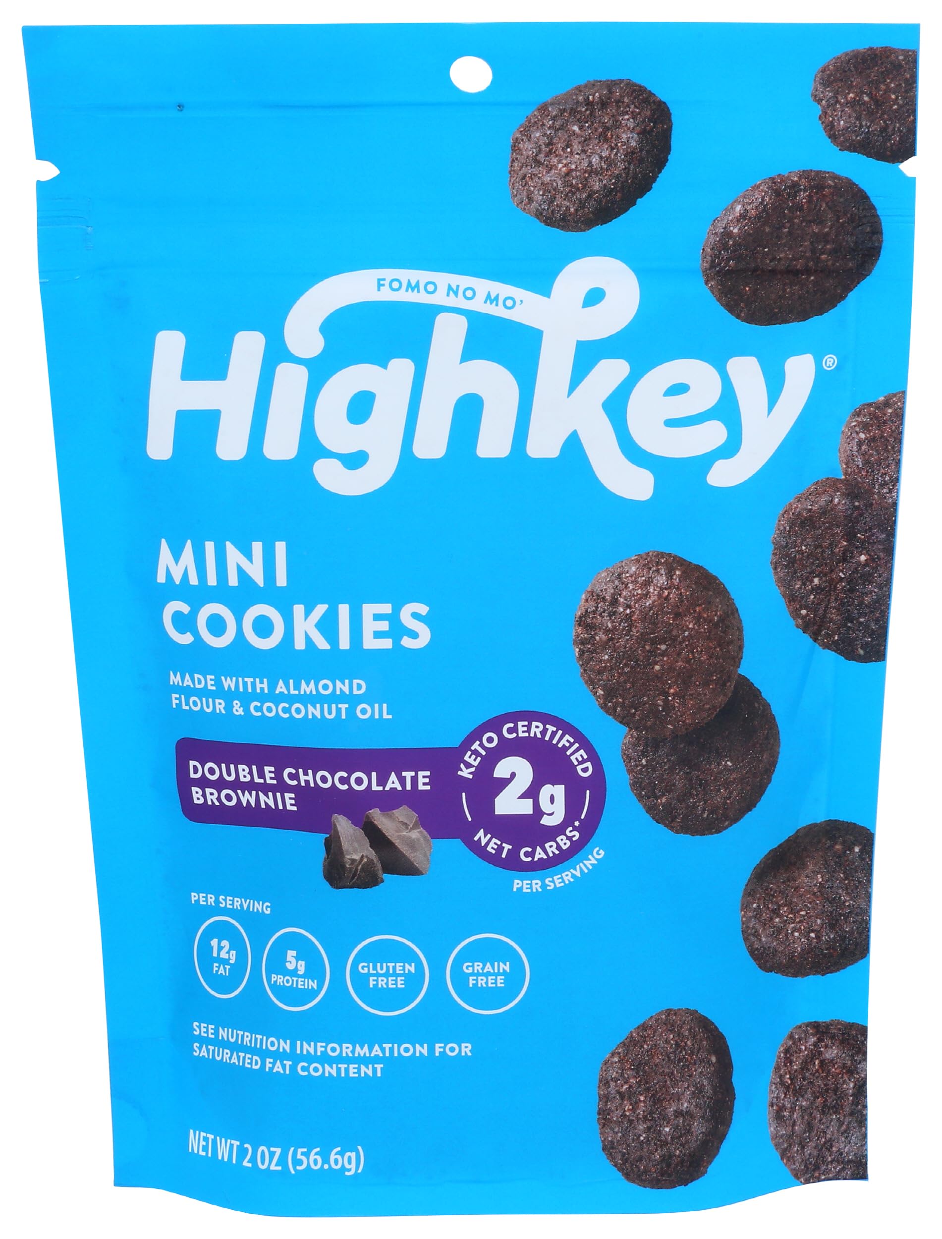 Highkey Keto Chocolate Brownie Bites - Sugar Free Chocolate Low Carb Snacks Keto Brownies & Protein Brownies - Sugar Free Snacks, Low Carb Cookies & Low Carb Brownie Keto Desserts