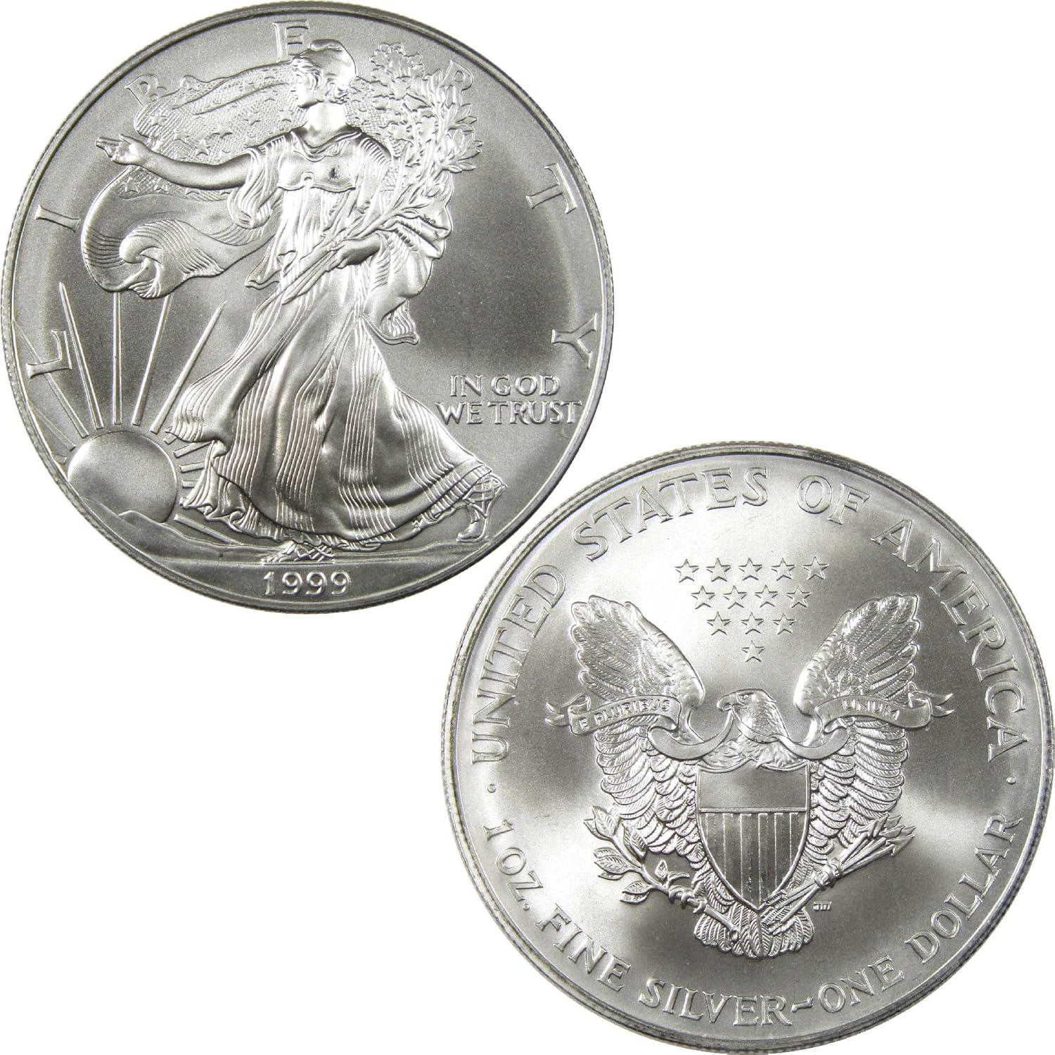 1999 American Silver Eagle Uncirculated Bullion $1 Coin
