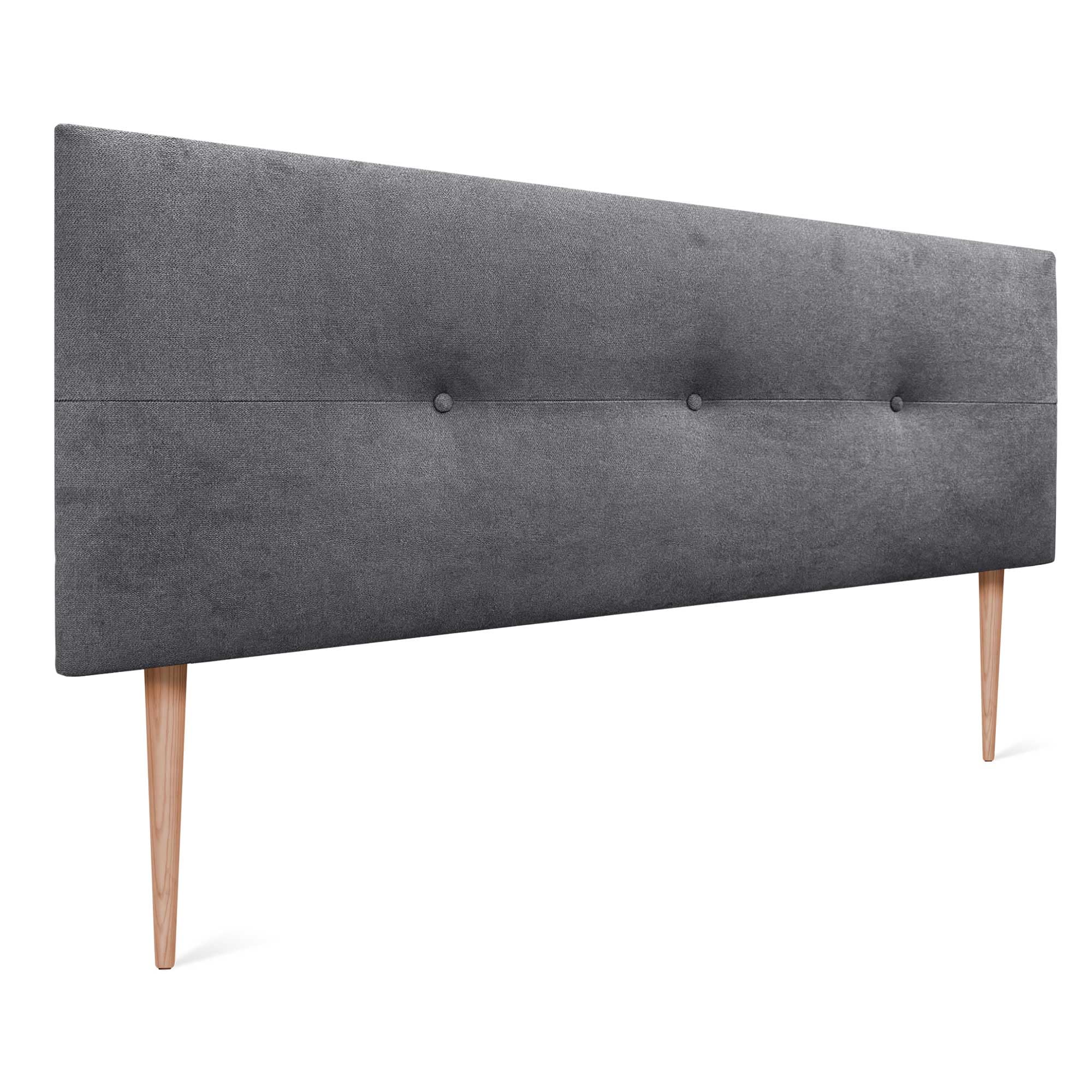 DHOME Tête de lit en Similicuir ou en Tissu AQUALINE Pro Haute qualité d'ameublement Gamme DE Couleurs Nouvelles Tête de lit Deluxe (Tissu Gris Cendré, 160x105cm avec Pieds (Lits 150/160))