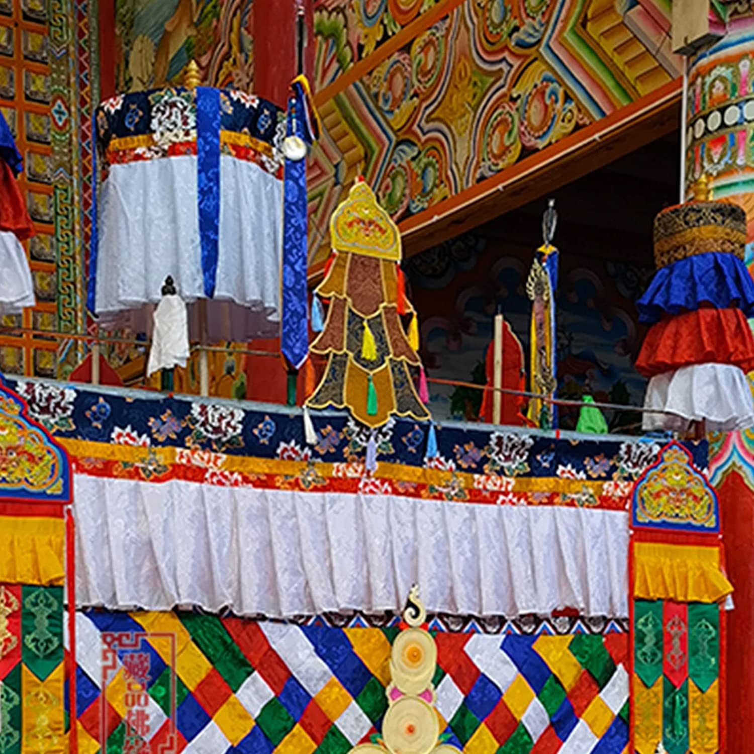 Amazon.co.jp: チベットの仏教の吊り下げ旗、チベットの祈りの旗