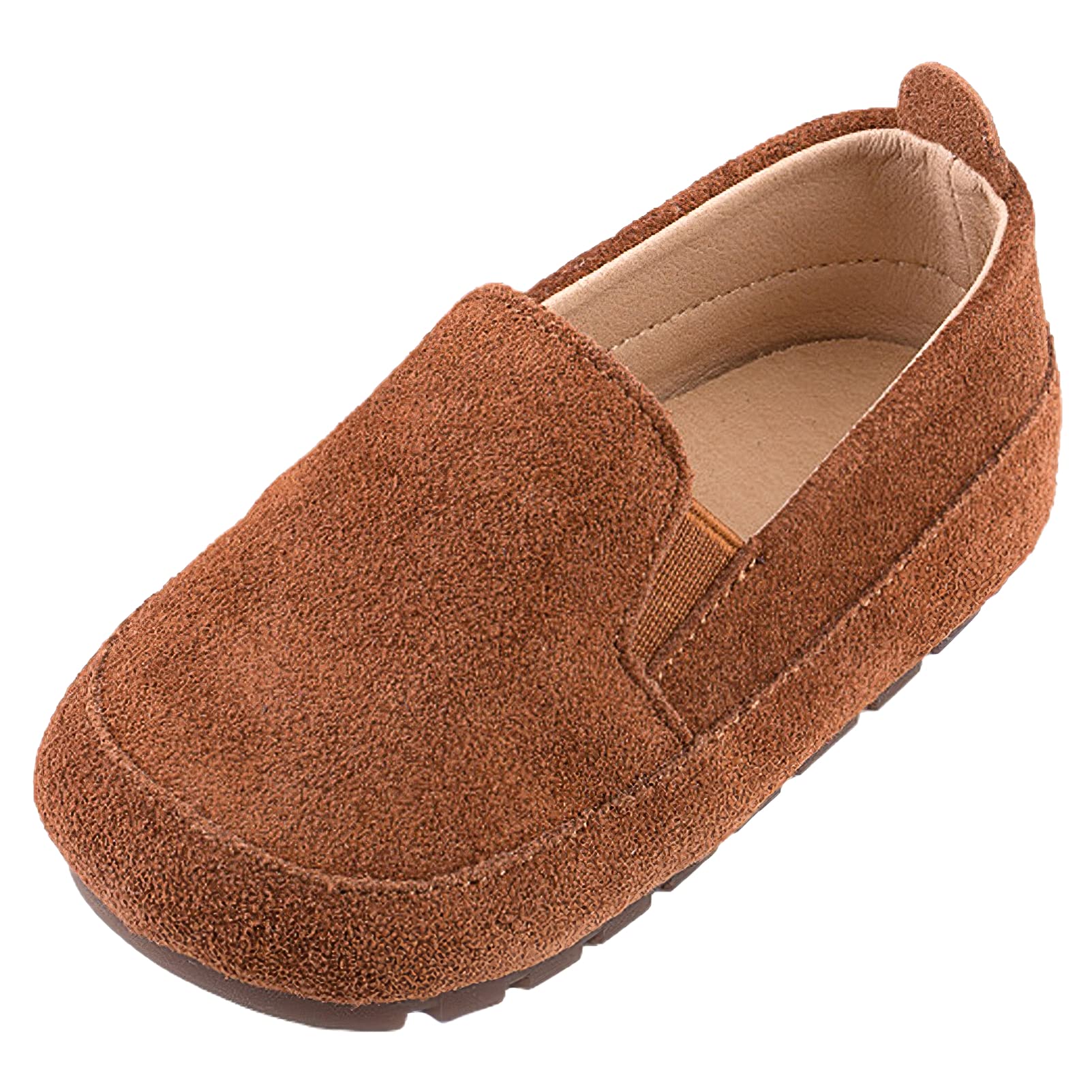 rismart Petit Garçon Enfant Mocassin Plat Suède Enfiler Décontracté Chaussure Bateau