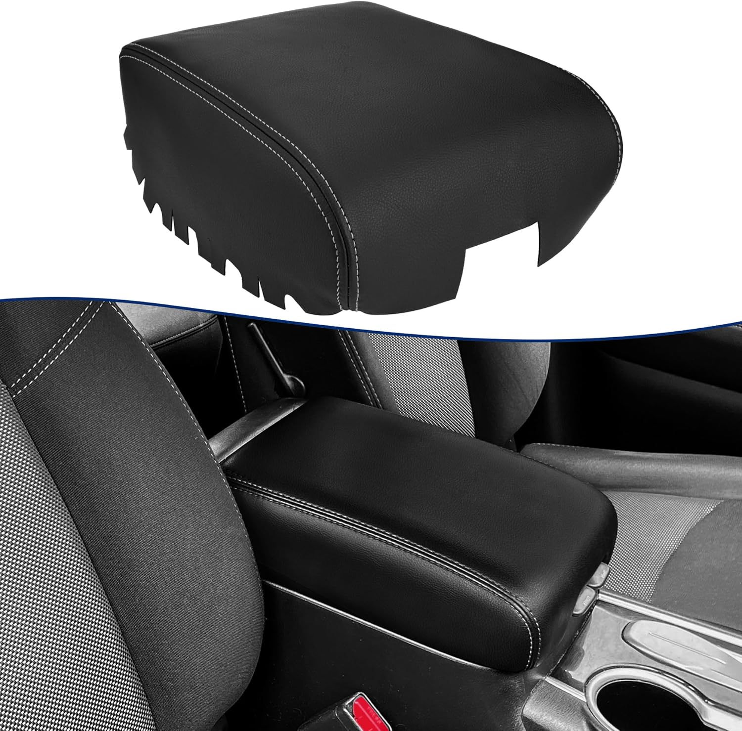 KBH Auto Front Center Console Armrest Cover Replacement for