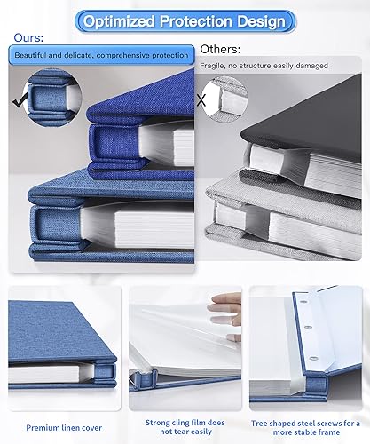 Miniatura 3 de Popotop Álbum de fotos autoadhesivo para álbumes de recortes para fotos de 4 x 6, 5 x 7, 8 x 10 pulgadas, libro de fotos, regalos de cumpleaños para