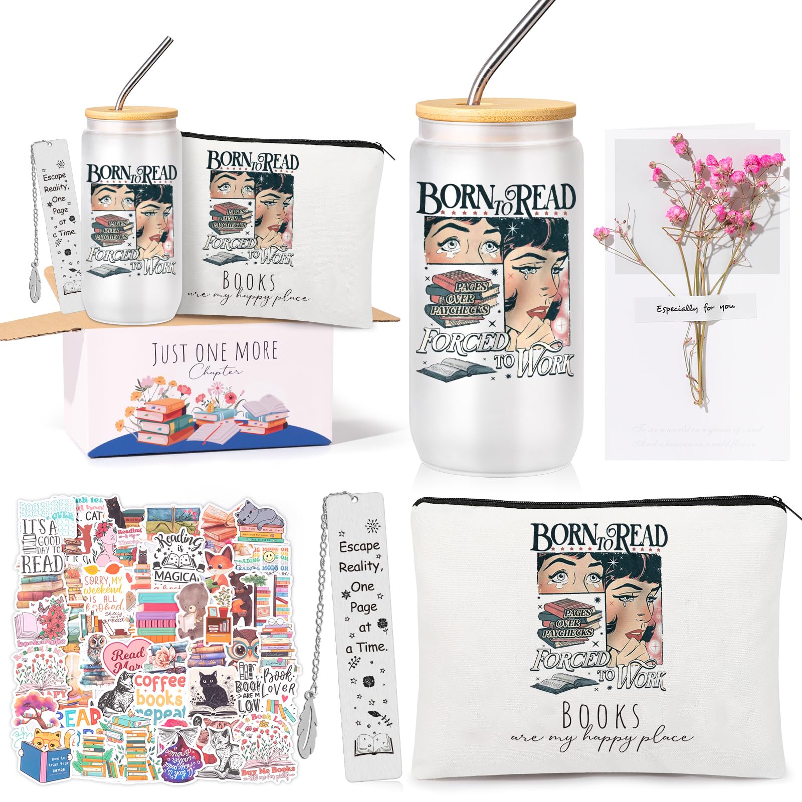 Frerdui Book Lovers Gifts for Women, Bookish Gifts for Readers, Gift for Book Lovers Women, Gift for Readers, BookClub, Librarian, Bookworm, Reading