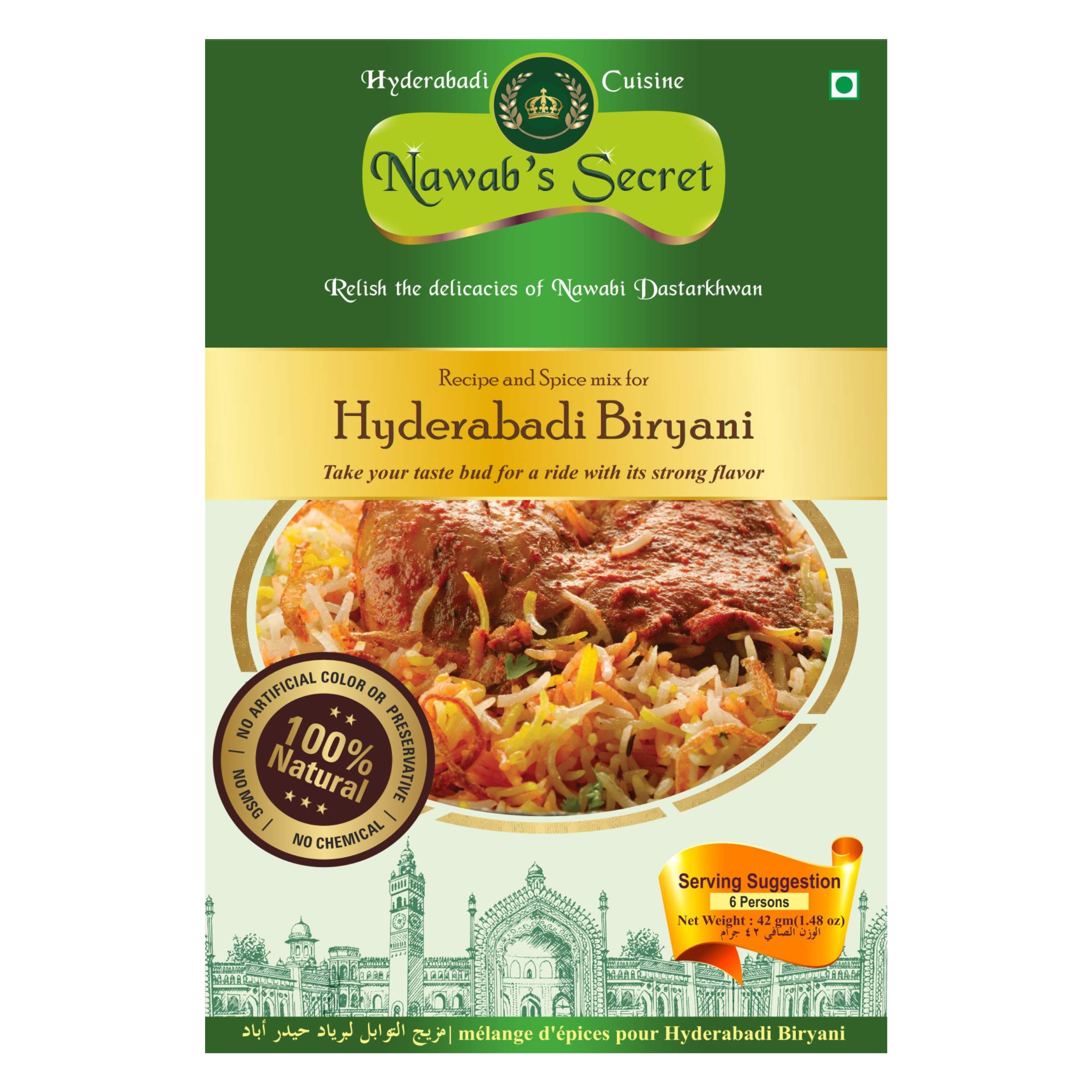 Nawab's Secret Hyderabadi Biryani Masala, 50gm -(Pack of 5, 50gm *5)